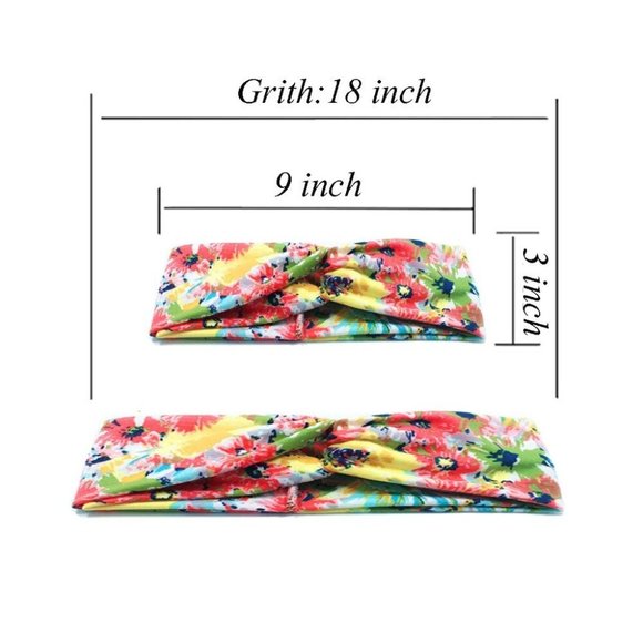 NEW Floral Printed Crisscross Head Wrap - Picture 3 of 14
